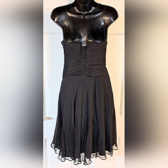 Aidan Mattox Niteline Black Silk Evening Dress - Picture 5 of 9